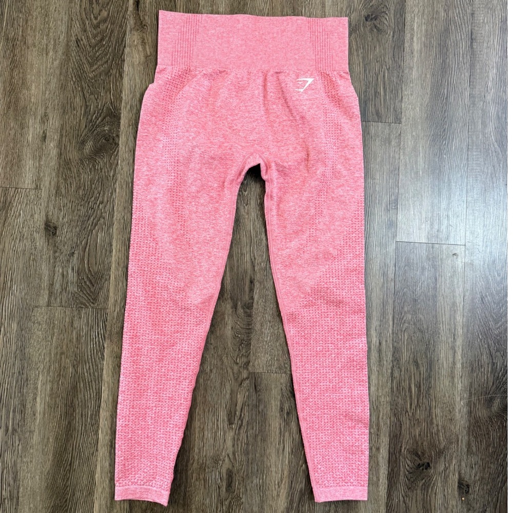 Gymshark Vital Seamless Leggings Pink Marl High Waisted GLLG1830 Womens Size M